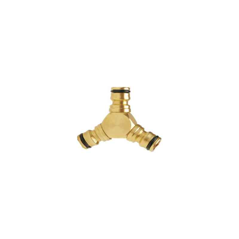 Brass three-hose connector