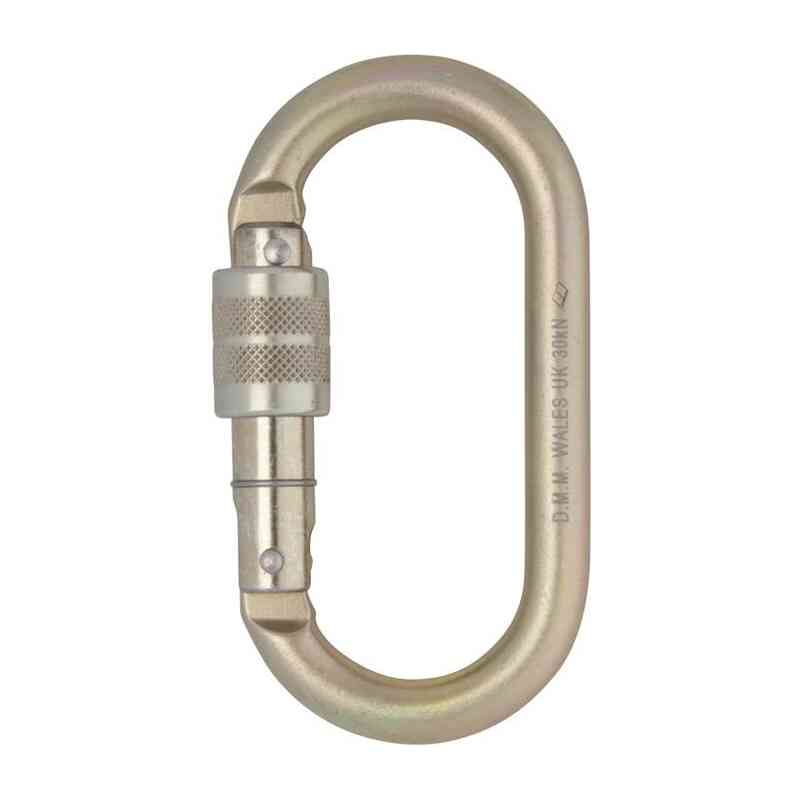 10mm Steel Oval Screwgate Carabiner