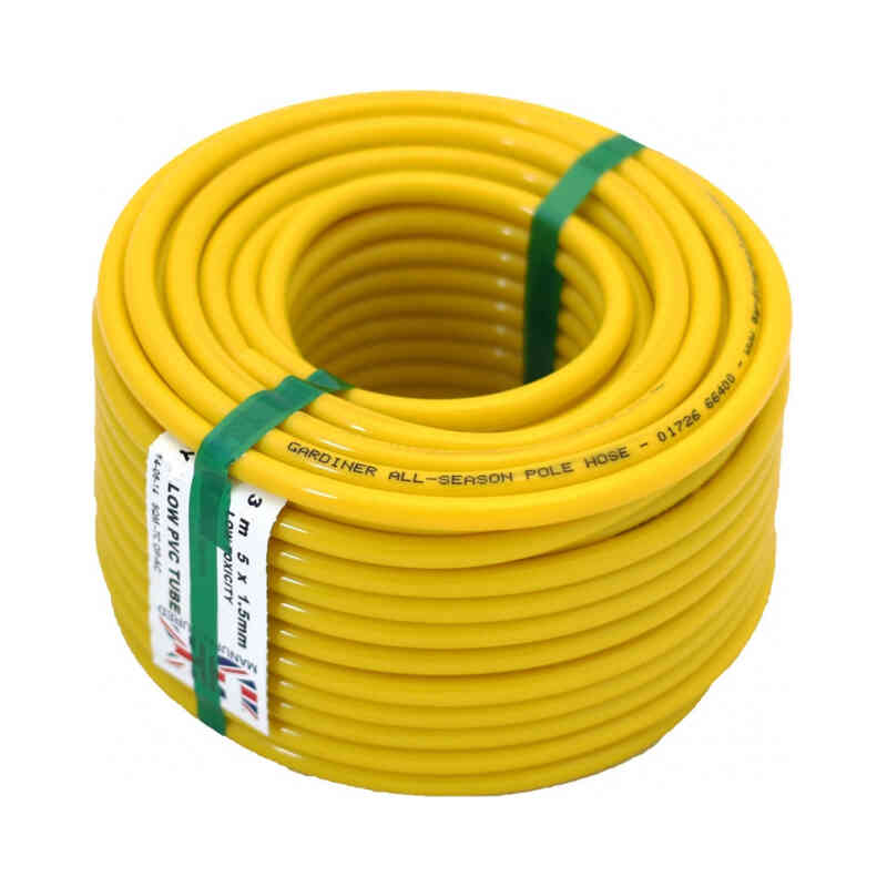 All Season PVC Pole Hose with FITTED VALVE - 16.5m Length for 35-44ft Poles