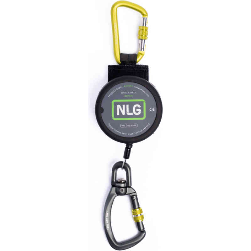 NLG Heavy Duty Retractable Lanyard, Double Carabiner